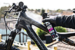 Muc-off Matt Detailer cleaning product being used